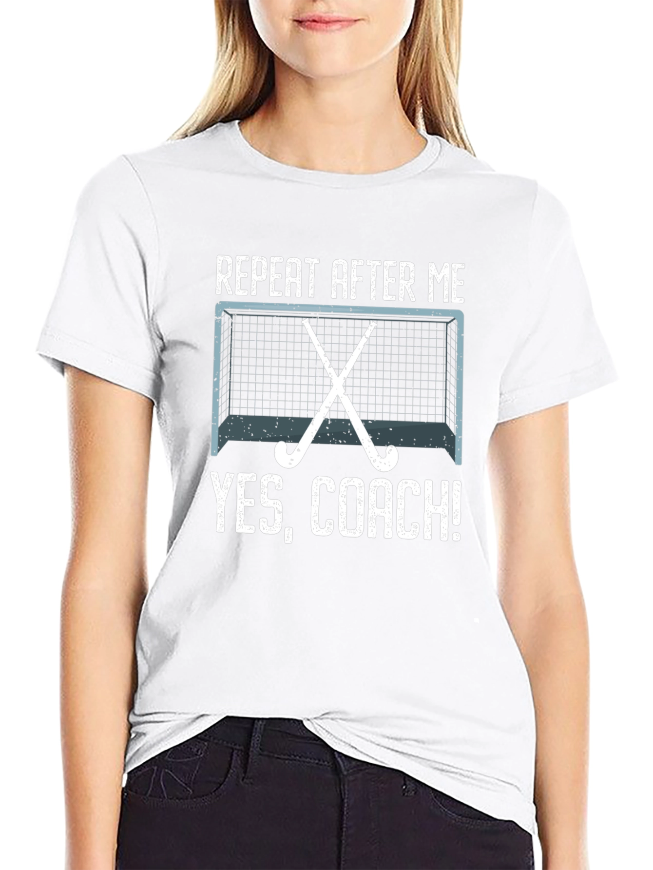 Funny Hockey Coach T-Shirt - Repeat After Me
