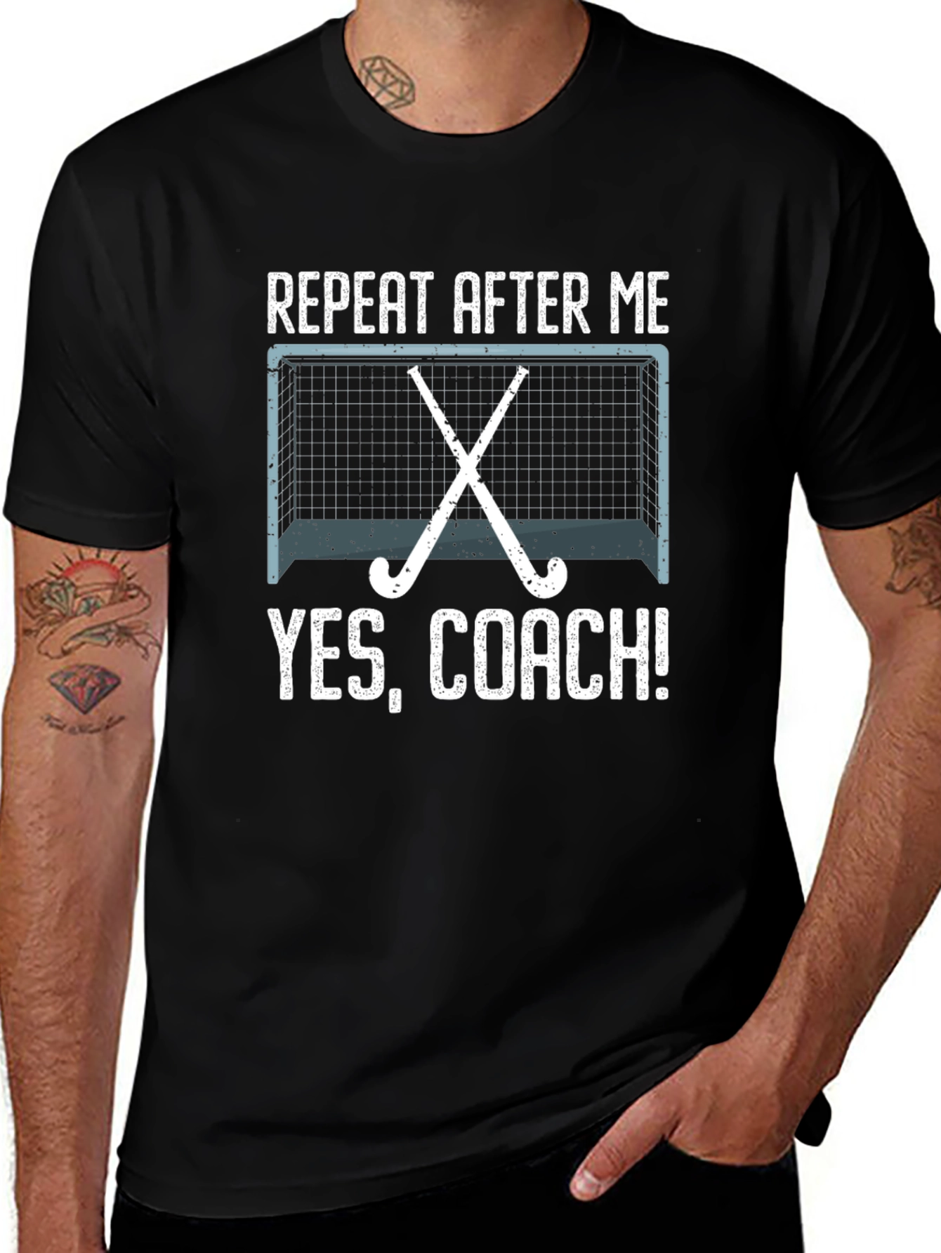 Funny Hockey Coach T-Shirt - Repeat After Me