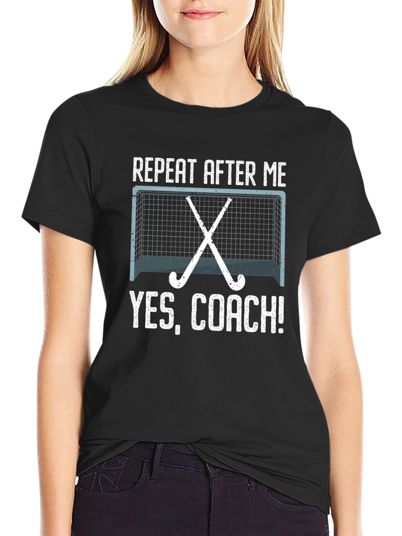 Funny Hockey Coach T-Shirt - Repeat After Me
