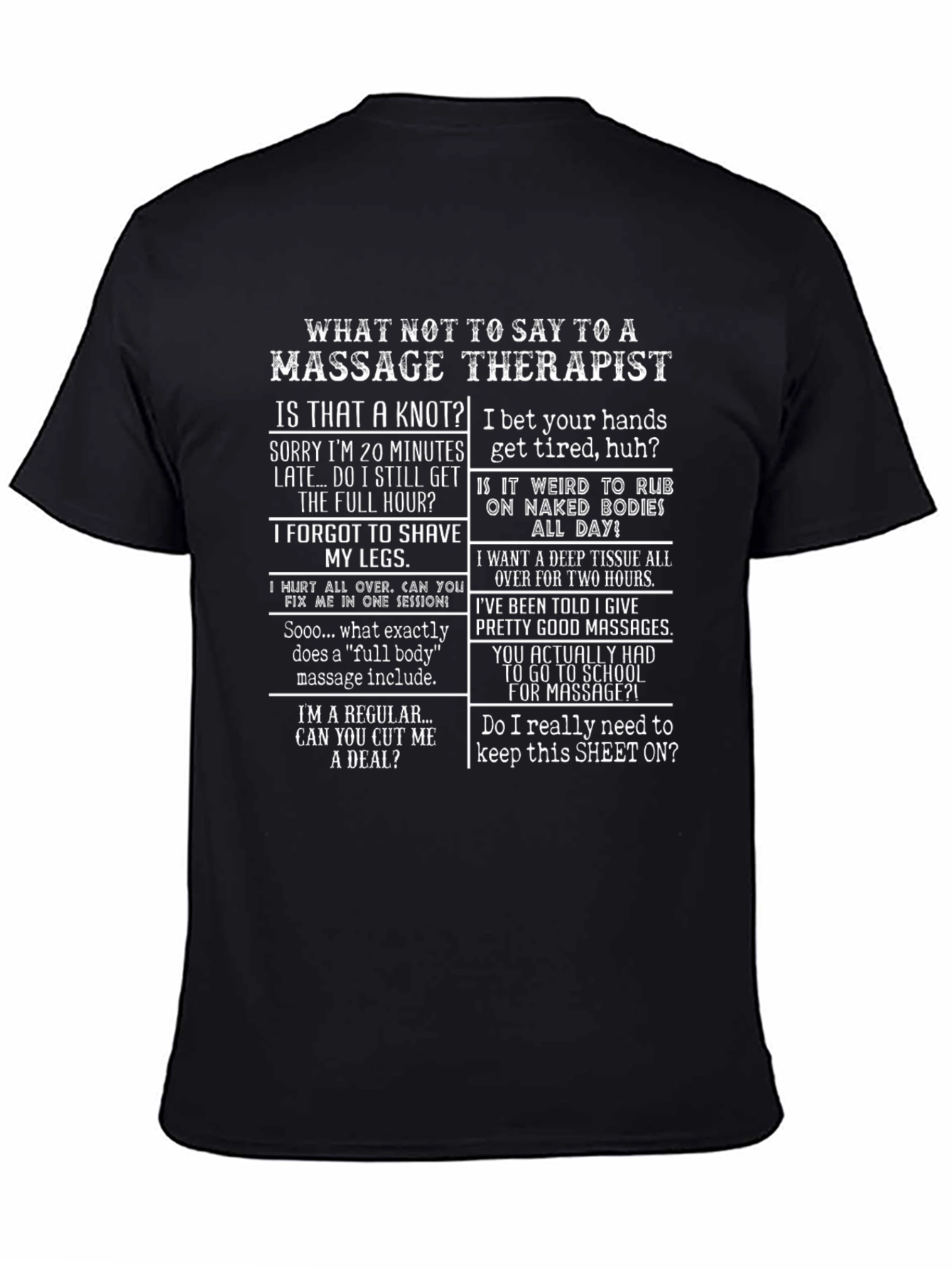 Massage Therapist Humor T-Shirt