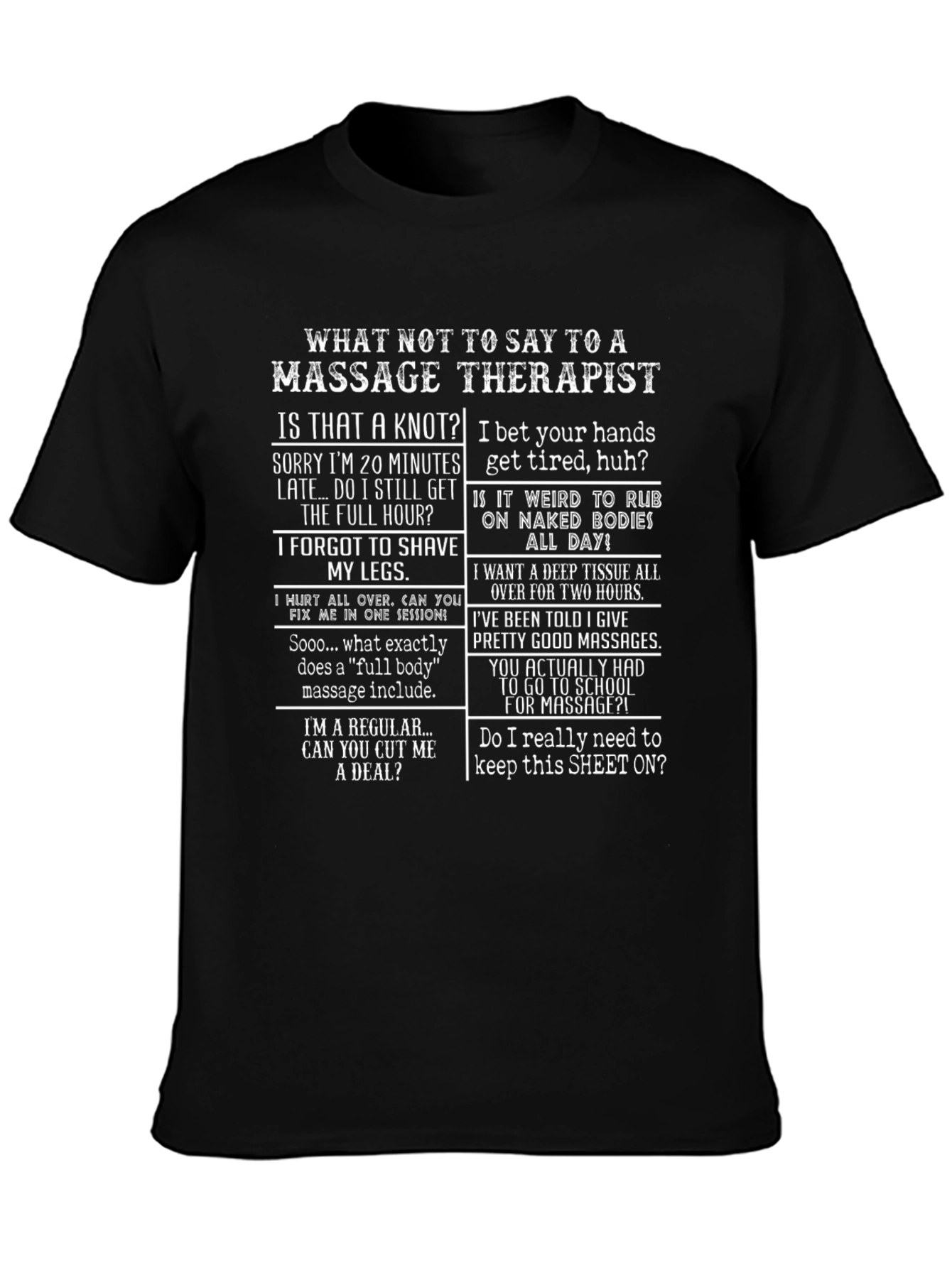 Massage Therapist Humor T-Shirt