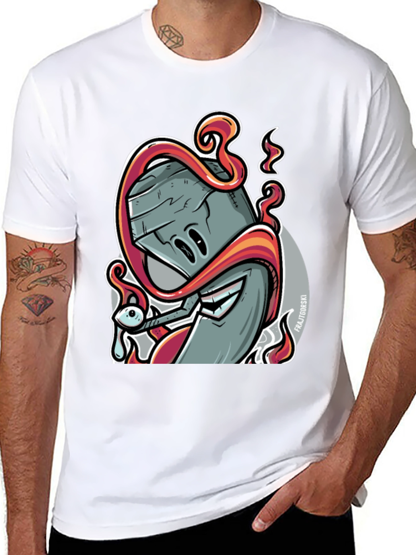 Spray Paint Graphic Tee - Urban Style