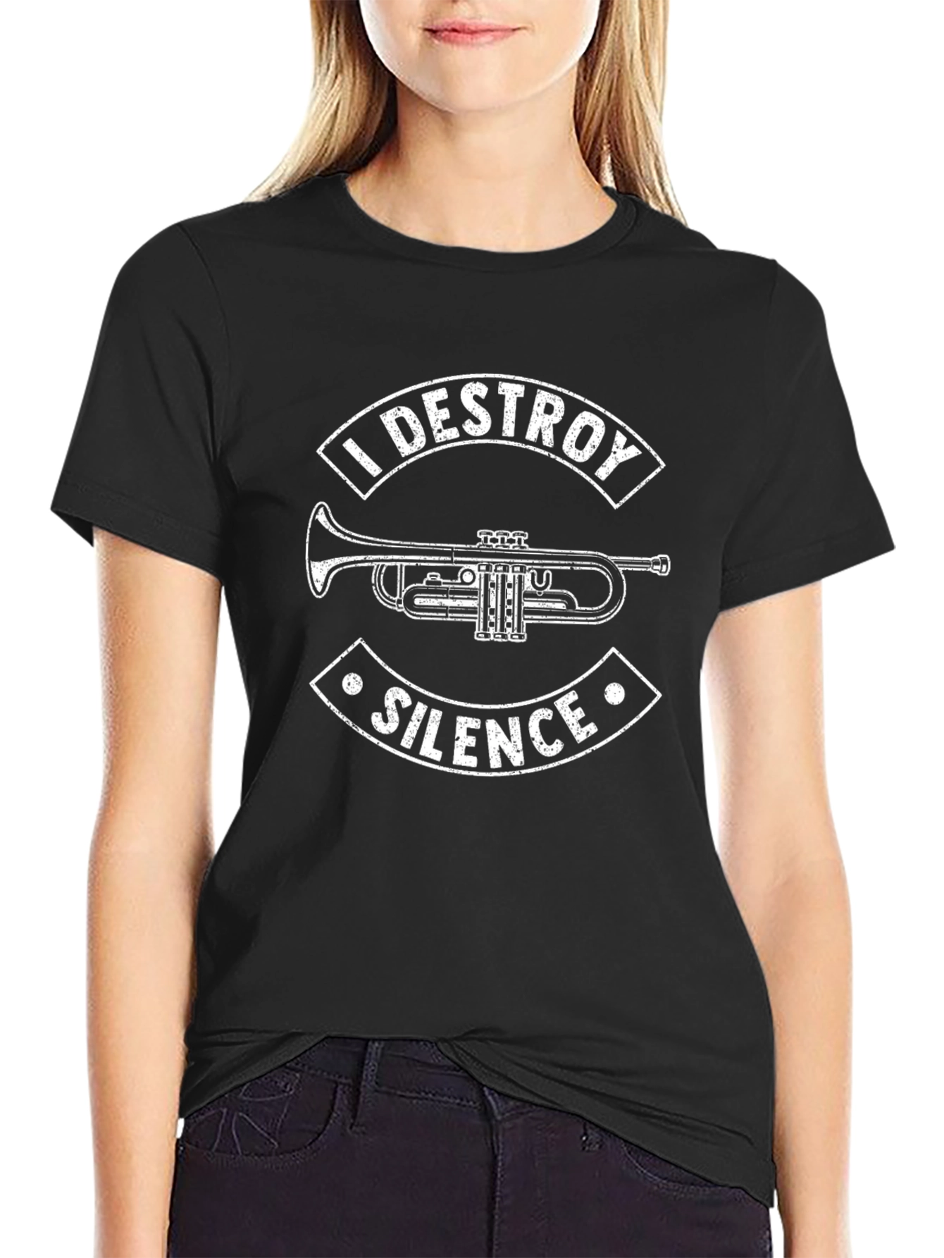 I Destroy Silence Trumpet T-Shirt - Musician Tee