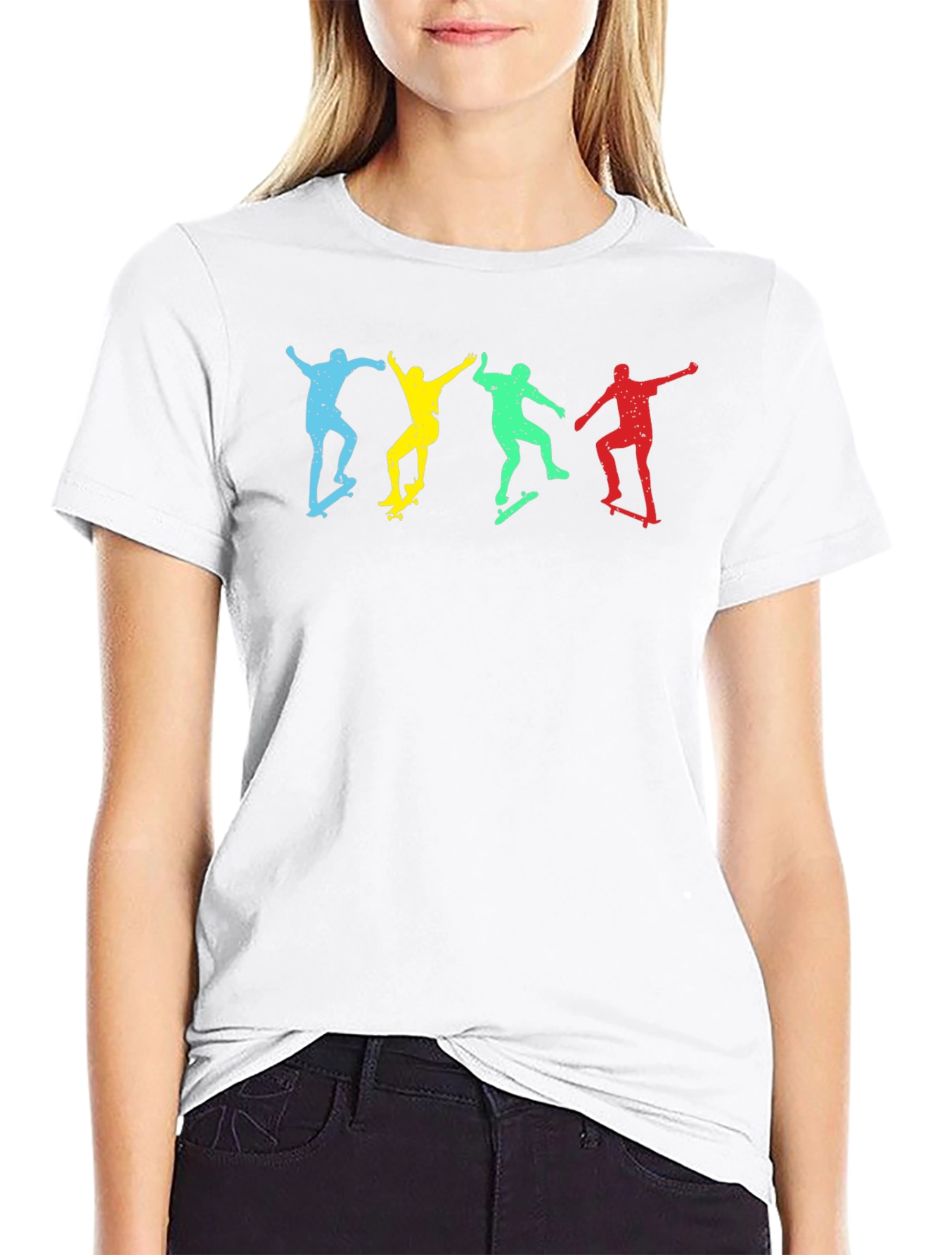 Skateboarder Silhouette Graphic T-Shirt